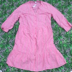 Waist defined striped midi dress